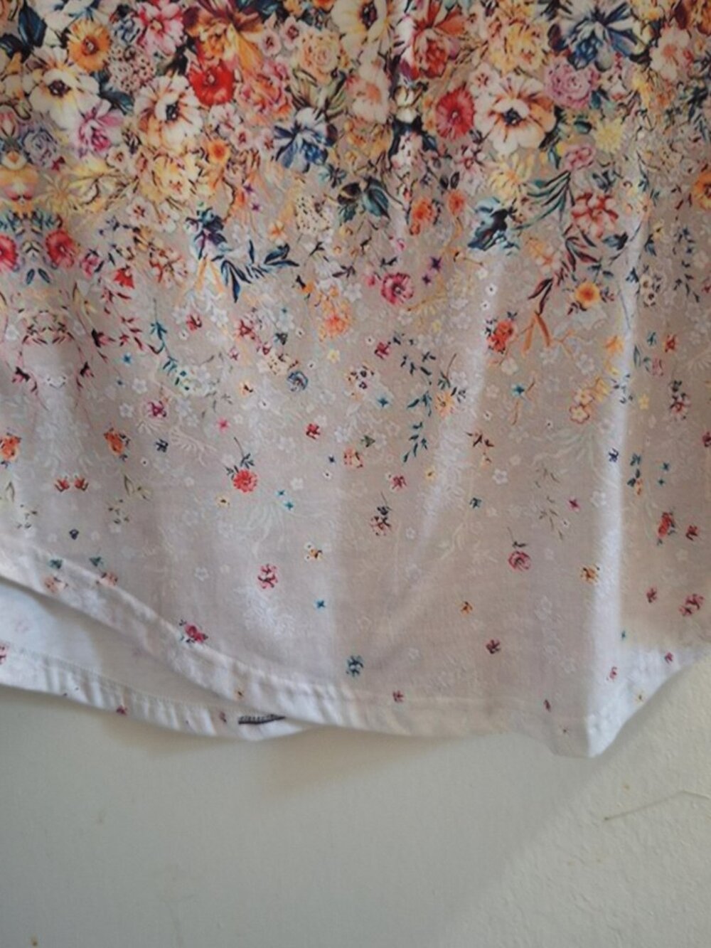 spring henley neck casual print 3/4 length sleeve - Picture 2 of 9